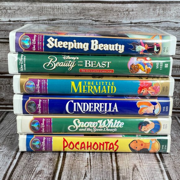 Disney Media Lot Of 6 Disney Princess Masterpiece Collection Vhs